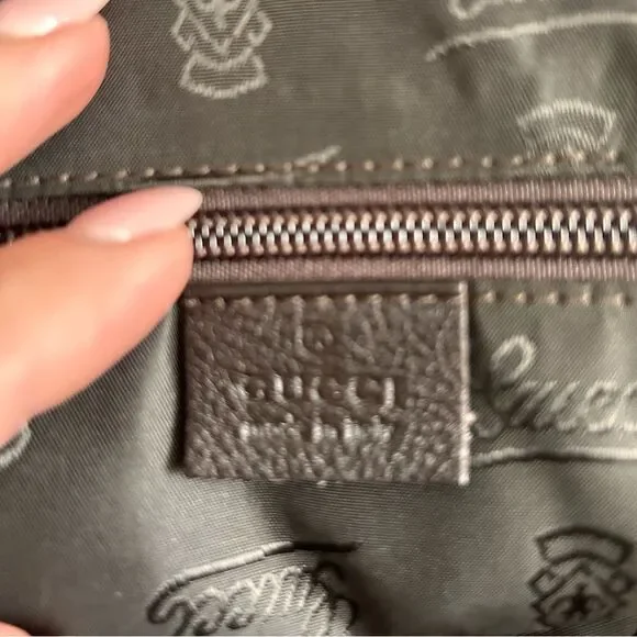 GUCCI Guccissima GG Auth Commuter Tote Brown Leather Unisex EUC - Picture 11 of 14
